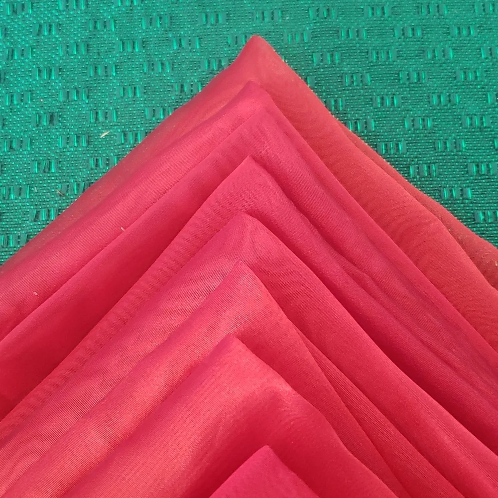 Pier 1 Dinner napkins sheer mesh red napkin set of 8
